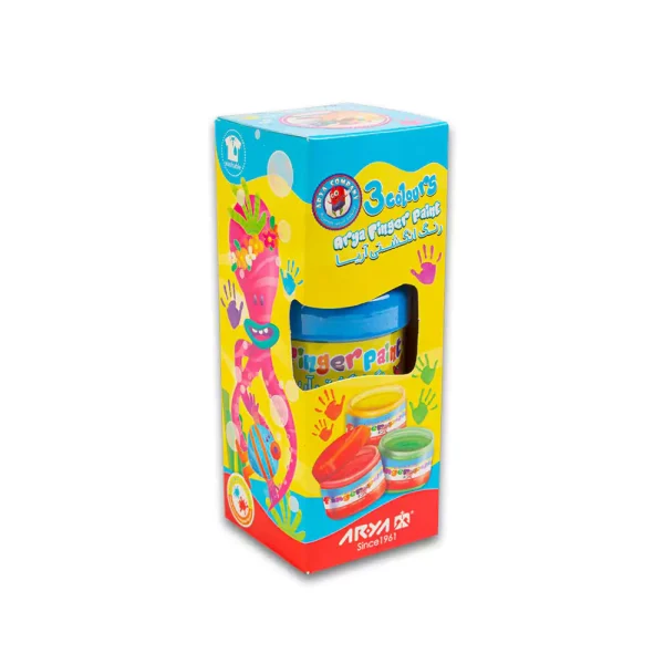 رنگ انگشتی ۳ رنگ آریا مخصوص کودکان Aria Finger Paint