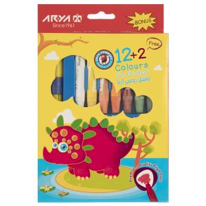 پاستل روغنی ۱۲+۲ رنگ آریا Arya Oil Pastel 12+2 Colors