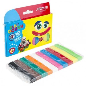 خمیر بازی ۱۰ رنگ مقوایی آریا Arya Play Dough 10 Colors Box