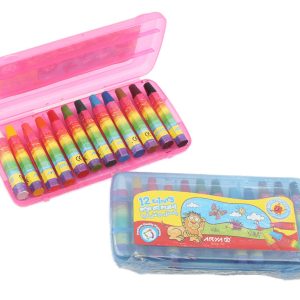 پاستل طلقی ۱۲ رنگ آریا Arya Oil Pastel 12 Colors Transparent Box