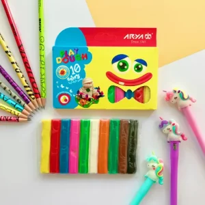 خمیر بازی ۱۰ رنگ مقوایی آریا Arya Play Dough 10 Colors Box