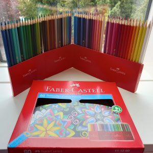 مداد رنگی ۶۰ رنگ فابر کاستل اصل با کیفیت بالا و رنگ‌های متنوع