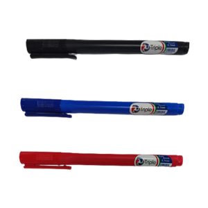 تصویر خودکار تریپل 0.7 آبی با نوک فلزی و بدنه ساده