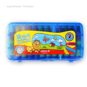 پاستل طلقی ۱۲ رنگ آریا Arya Oil Pastel 12 Colors Transparent Box