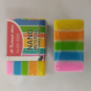 پاک کن ۵ عددی رنگی اسکول مکس مدل 20017 مناسب مدرسه و طراحی