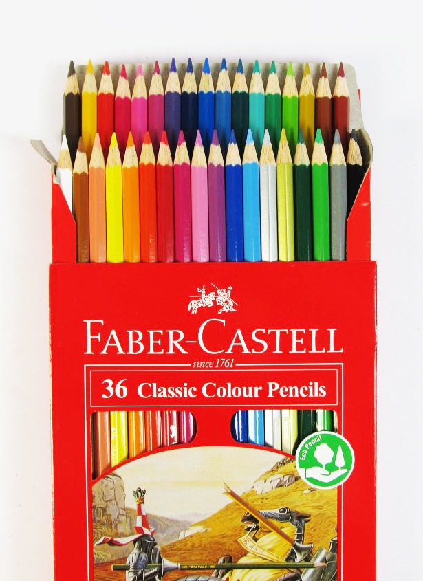 مداد رنگی ۳۶ رنگ فابر کاستل با کیفیت عالی و رنگهای شفاف