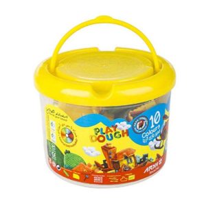 خمیر بازی ۱۰ رنگ سطلی آریا Arya Play Dough Bucket 10 Colors