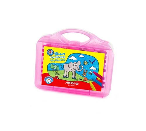 پاستل روغنی ۱۸ رنگ طلقی آریا Arya Oil Pastel 18 Colors Transparent Box