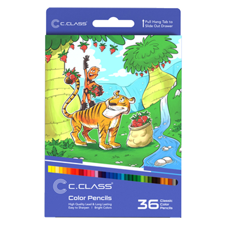مداد رنگی ۳۶ رنگ جعبه‌ای سی کلاس