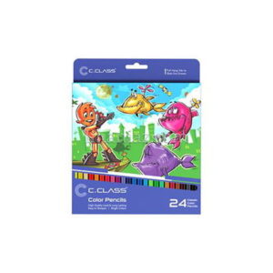 مداد رنگی ۲۴ رنگ مقوایی سی کلاس
