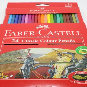 مداد رنگی ۲۴ رنگ فابر کاستل با رنگ‌های شفاف و مغزی نرم ساخت آلمان
