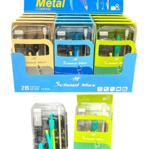 ست پرگار اسکول مکس مدل 1255 مناسب ترسیم هندسی حرفهای و آموزشی