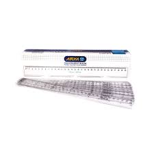 خط کش ۲۰ سانتی شفاف آریا مناسب مدرسه و طراحی Aria Ruler 20cm