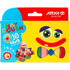 خمیر بازی ۱۰ رنگ مقوایی آریا Arya Play Dough 10 Colors Box