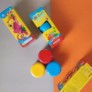 رنگ انگشتی ۳ رنگ آریا مخصوص کودکان Aria Finger Paint