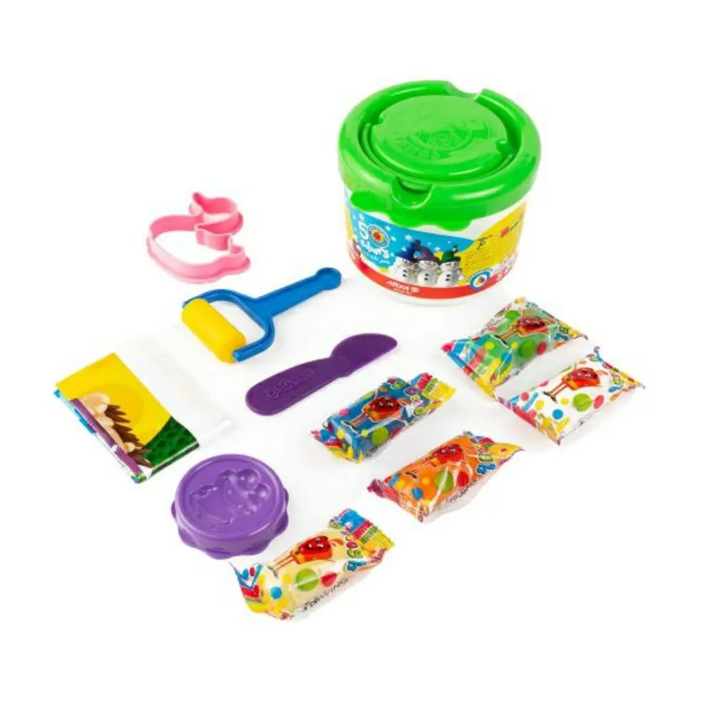 خمیر بازی ۵ رنگ سطلی آریا Arya Kids Play Dough 5 Colors