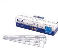 خط کش ۲۰ سانتی شفاف آریا مناسب مدرسه و طراحی Aria Ruler 20cm