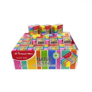 پاک کن ۵ عددی رنگی اسکول مکس مدل 20017 مناسب مدرسه و طراحی