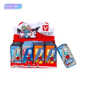 جامدادی وحدت مدل B801 با طراحی ساده، دو زیپ و پارچه مقاوم