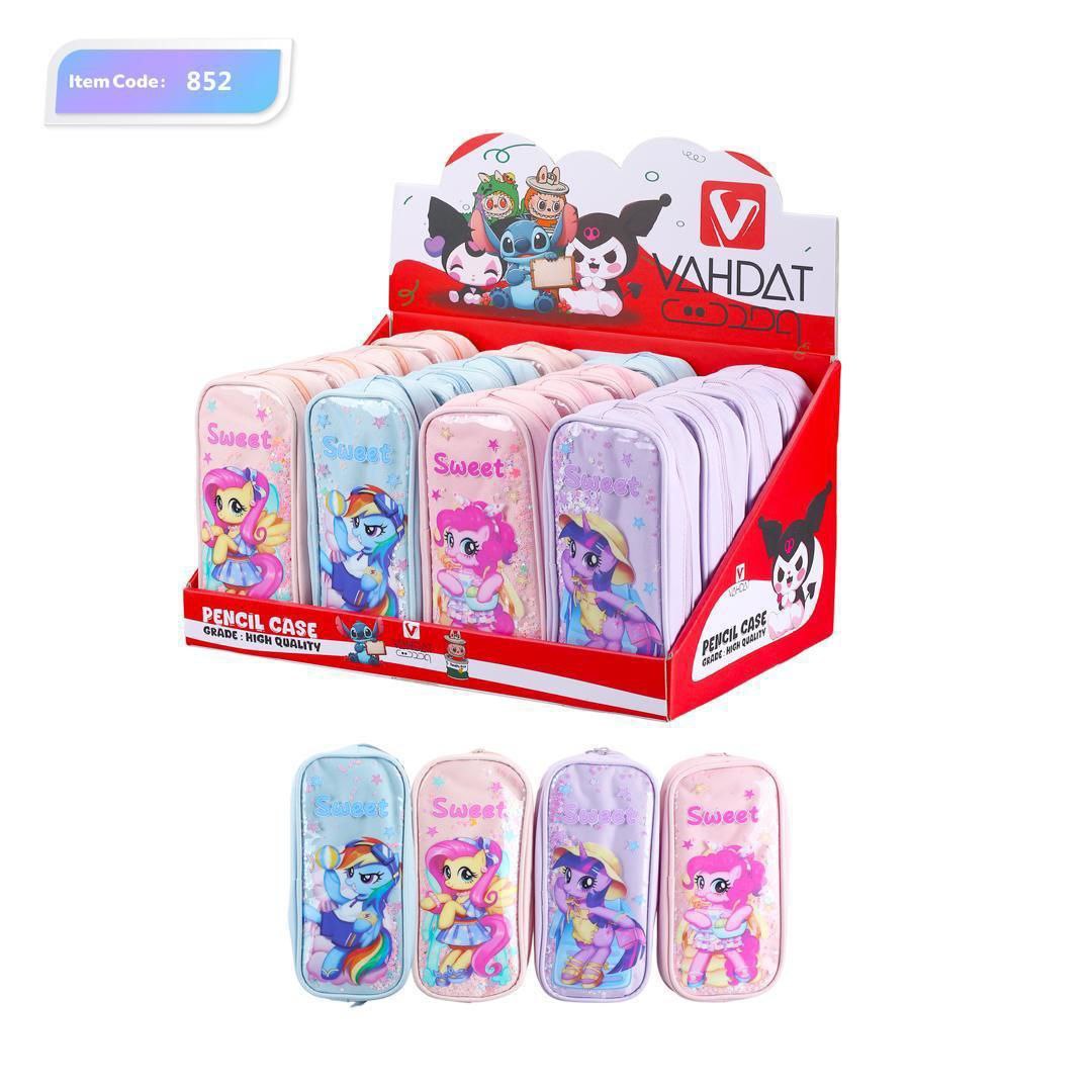 جامدادی وحدت مدل B852 مناسب مدرسه با طراحی فانتزی و پارچه بادوام