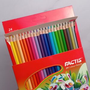 مداد رنگی فکتیس ۲۴ رنگ با رنگ‌های شاد و نوک نرم