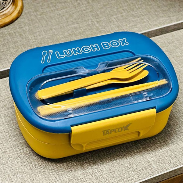 تصویر ظرف غذای تاپکو مدل 450 با قفل جانبی و بدنه پلاستیکی مقاوم و بهداشتی مناسب مدرسه و محل کار