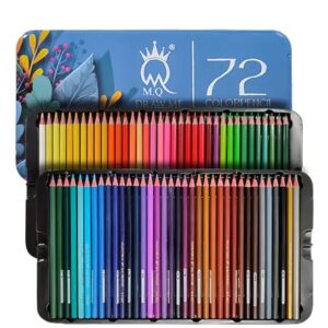 مداد رنگی ۷۲ رنگ MQ در جعبه فلزی مناسب طراحی و رنگ‌آمیزی