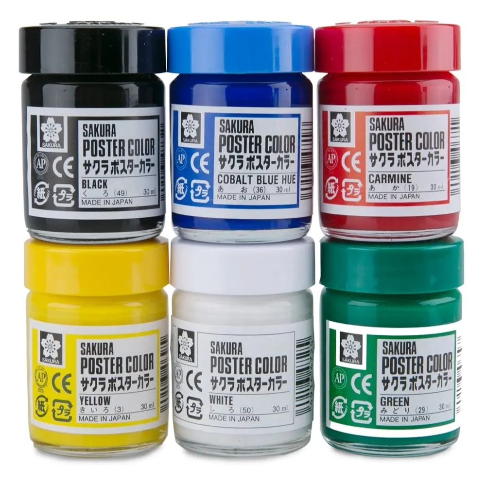 پاستل گواش ساکورا ۶ رنگ | گواش ساکورا ۶ رنگ حرفهای