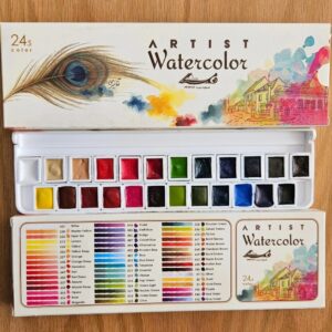 آبرنگ ۲۴ رنگ آقامیری Aghamiri Watercolor 24 Colors