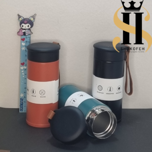 تراول ماگ بیزنس مشکی مات با درب پیچی