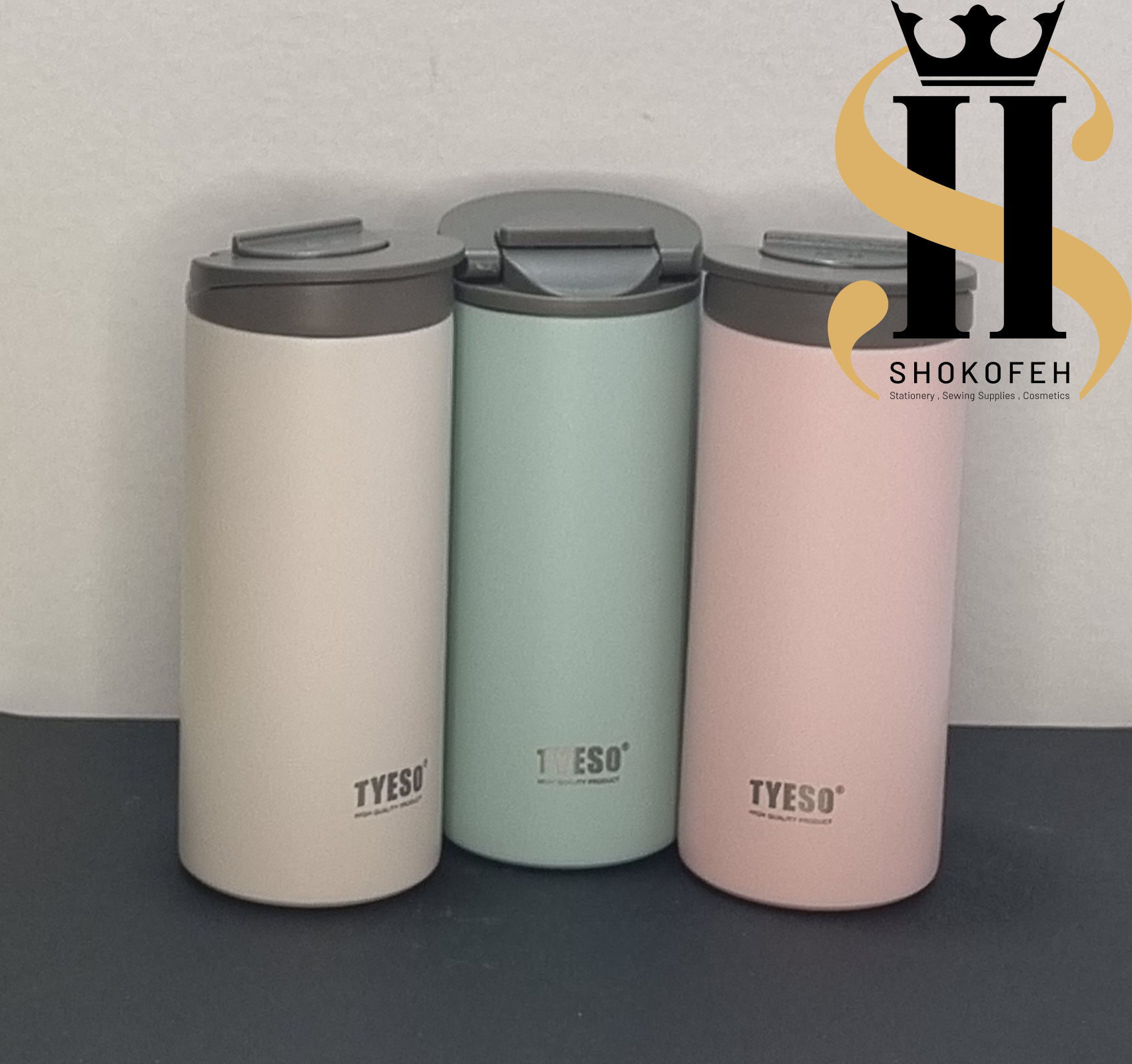 تراول ماگ قفل دار TYESO 360 میل رنگ صورتی مات