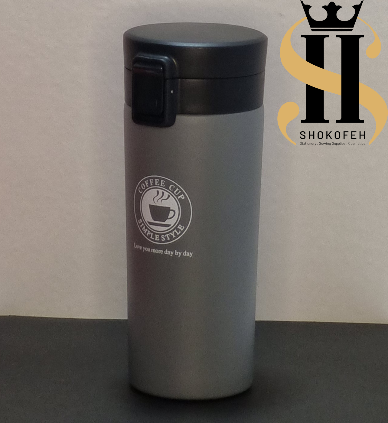 تراول ماگ کافی کاپ 350 میل بدنه استیل مات