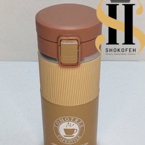 تراول ماگ AMSZM 500 میل مشکی - کافی کاپ استیل دوجداره با قهوه داغ