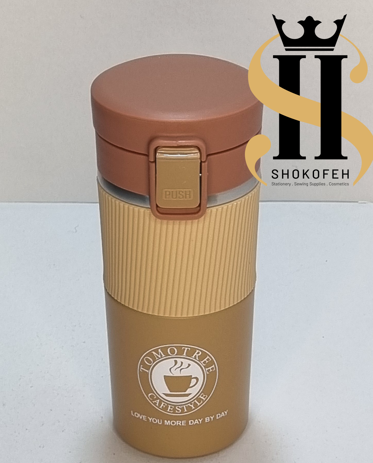 تراول ماگ AMSZM 500 میل مشکی - کافی کاپ استیل دوجداره با قهوه داغ