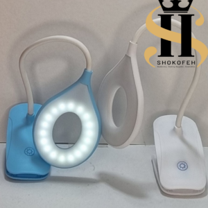 چراغ مطالعه کلیپسی رینگ لایت شارژی سفید و آبی