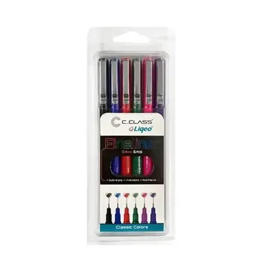 خودکار نوک نمدی سیکلاس 6 رنگ | C.Class Felt Tip Pen 6 Colors
