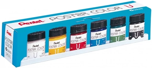 گواش 6 رنگ پنتل | Pentel Gouache 6 Colors