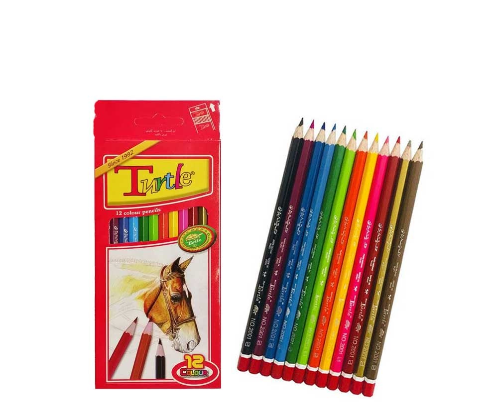 مداد رنگی 12 رنگ لاکپشت.