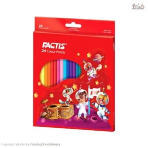 مداد رنگی 24 رنگ فکتیس جعبه مقوایی اصل (Factis)